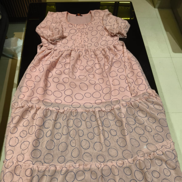 Pink Floral Embroidered Shoulder Straps Sequinned Tiered A-Line Midi Dress