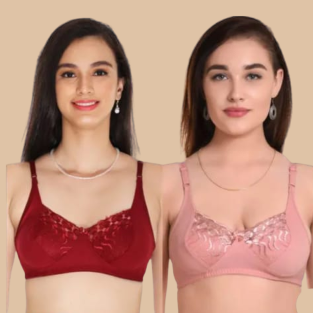Glorious Women's Apple Net Bras Multicolor [Pack 2]