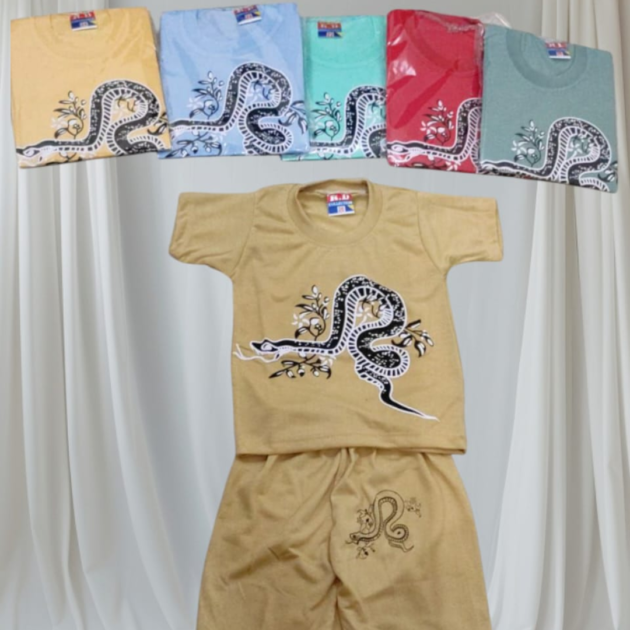Kids Girls T-Shirt And Shorts Clothing Set light Red - Image 2