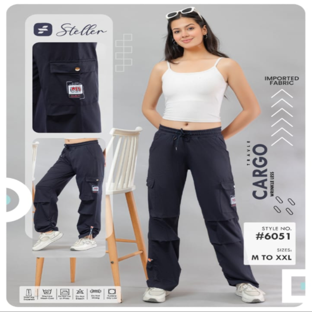 Women Cargo Jogger Pants - High Waist Pant for Women | Bell Bottom For Women Dark