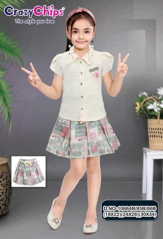 Baby Girl Party Wear Top & Skirt